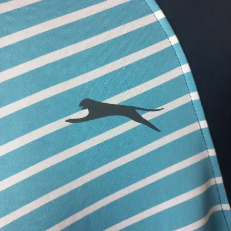 Men's Elite Gradient Dry-Fit T-Shirt | Technical Mesh Sport Tee (Turquoise/Navy)