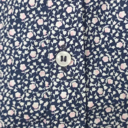 ZARA Men's Cotton Abstract Floral Long Sleeve Shirt - Multicolor