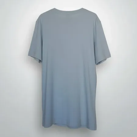 Jack & Jones Boys' Vertical Logo T-shirt - Grey/Blue Panel Cotton Crew Neck (14 Years)