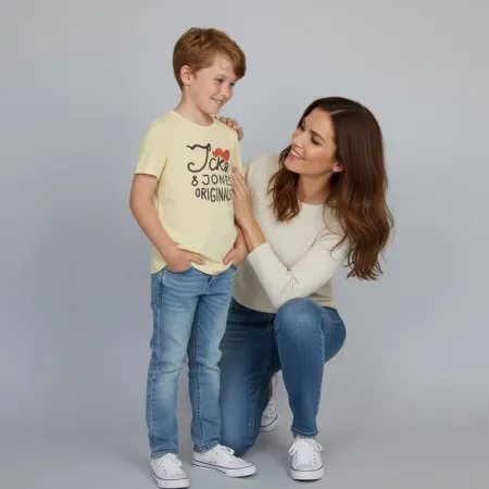 Jack & Jones Junior Boys Printed Cotton T-Shirt – Yellow, Size  (12 Years)