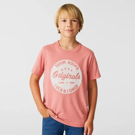 Jack & Jones Boys T-Shirt, Pink, 12 Years — Denim Goods 1990 Originals Graphic