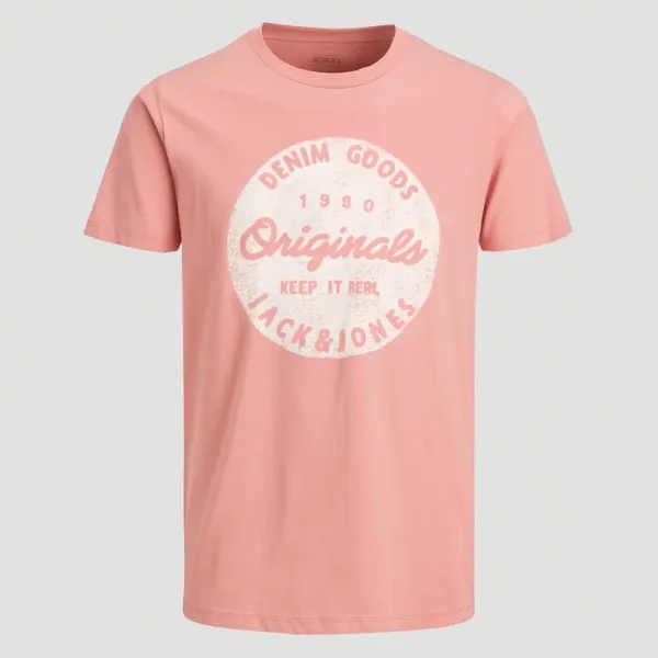 Jack & Jones Boys T-Shirt, Pink, 12 Years — Denim Goods 1990 Originals Graphic