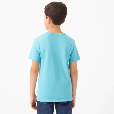 Jack & Jones Boys T-Shirt, Blue, 12 Years — Imported Cotton, Tag-Free Comfort