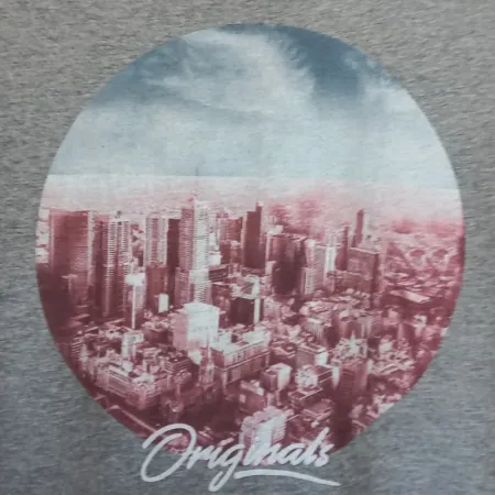 Jack & Jones Originals Men's Cityscape Graphic T-Shirt | Grey Cotton | Imported | Large