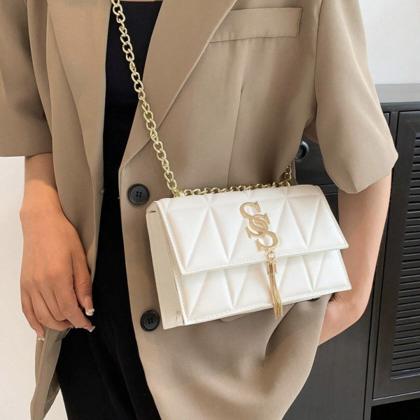 Tassel Decor Flap Chain Shoulder Bag