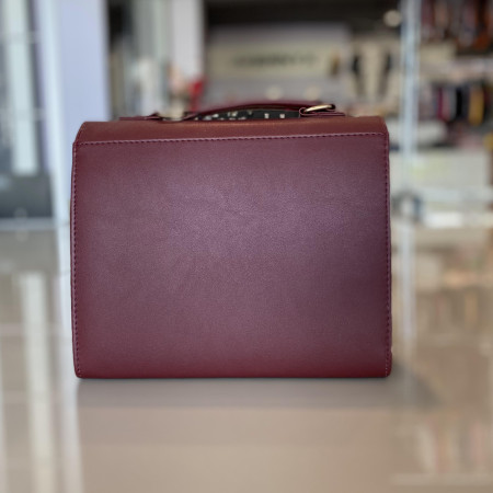 Elegant Burgundy Mini Crossbody  2pc Maroon Bag For Women Elegant Burgundy Mini Crossbody  2pc Maroon Bag For Women
